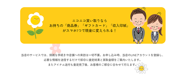 ニコニコ買い取り 先払い買取の申込み手順･審査･在籍確認･必要書類について