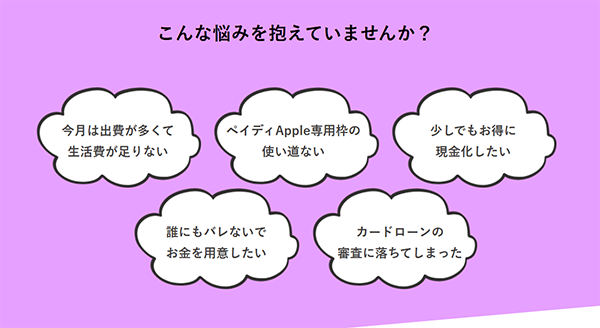 ペイフル現金化サービスの特徴