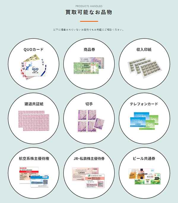 WALLET(ウォレット)の買取対象商品