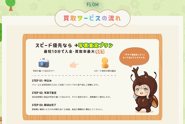 ビートル(Beetle)写真査定プラン(先払い買取)の申込み手順