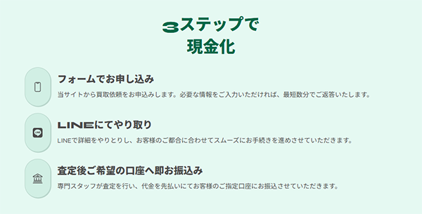 チケペイ 先払い買取の申込み手順